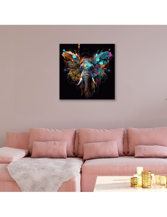 Impression sur verre – Eléphant Color