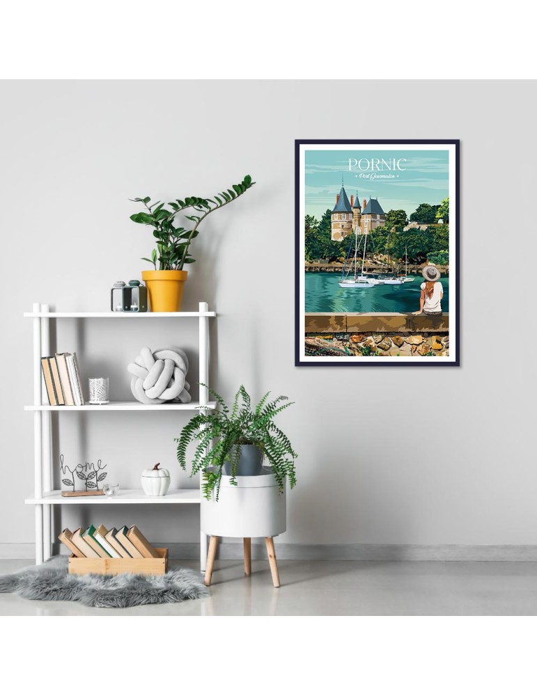 Pornic "Port Gourmalon" – Poster affiche – image encadrée