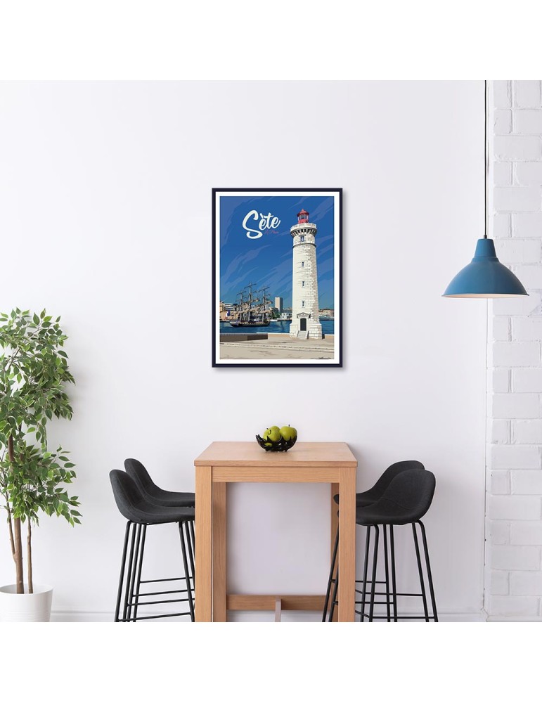 Sète "Le Phare" – Poster affiche – image encadrée