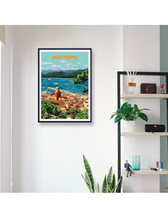 Saint-Tropez – Poster affiche – image encadrée