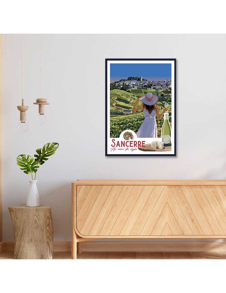 Sancerre Au Cœur des Vignes – Poster affiche – image encadrée