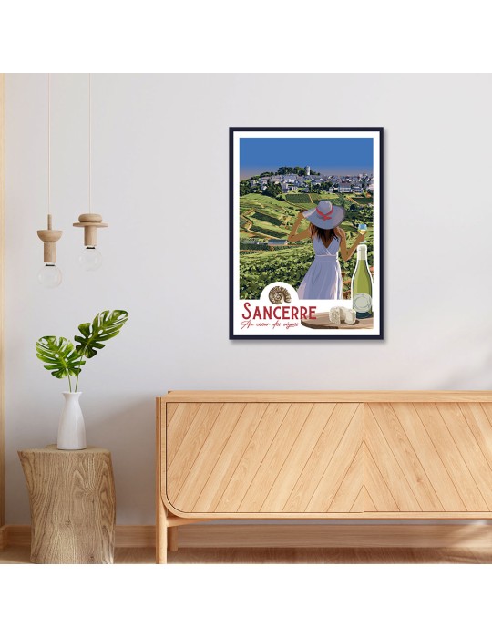 Sancerre Au Cœur des Vignes – Poster affiche – image encadrée