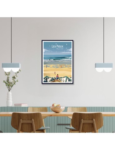 Les Pieux Surf – Poster affiche – image encadrée 2