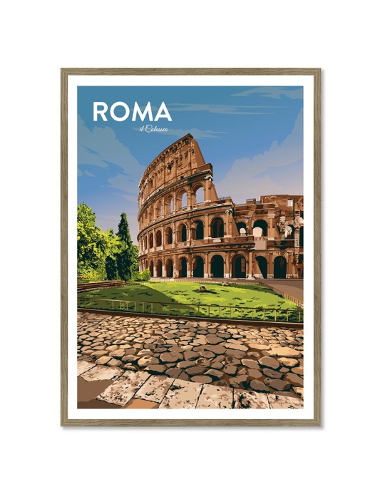 Roma El Coliseo – Poster affiche – image encadrée