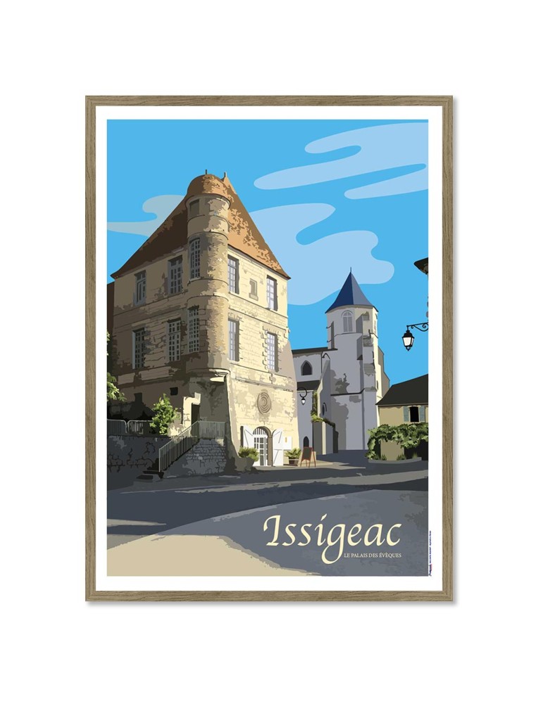 Issigeac Palais des Evêques – Poster affiche – image encadrée
