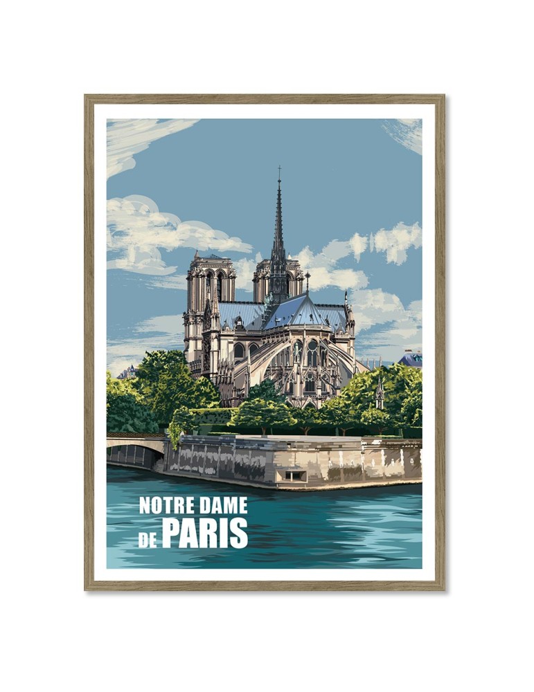 Paris Notre Dame – Poster affiche – image encadrée
