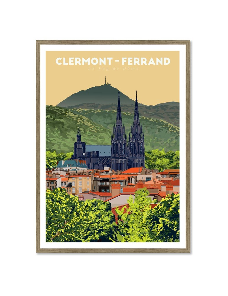 Clermont-Ferrand – Poster affiche – image encadrée