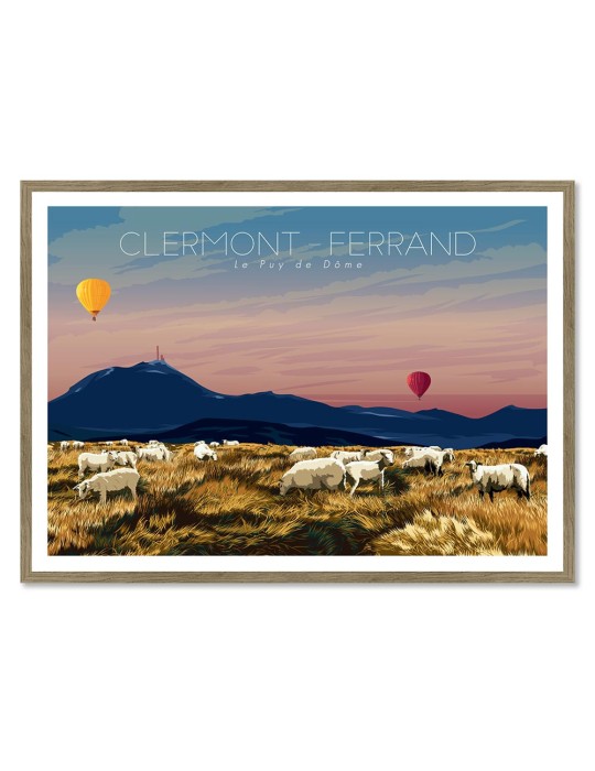 Clermont-Ferrand Puy de Dôme – Poster affiche – image encadrée