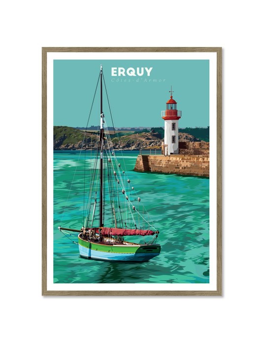 Erquy– Poster affiche – image encadrée