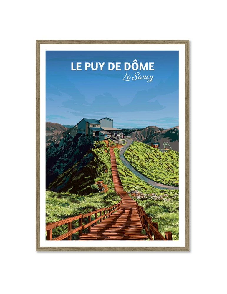 Le Puy de Dôme Le Sancy – Poster affiche – image encadrée