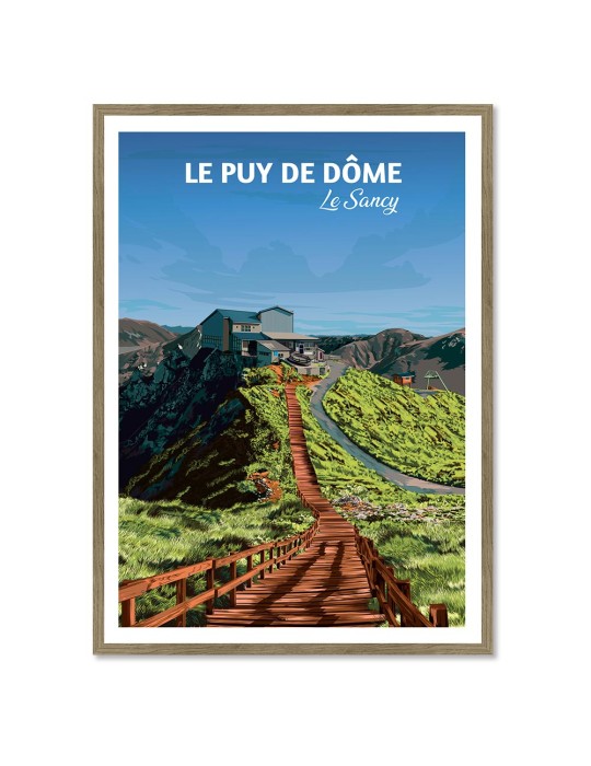 Le Puy de Dôme Le Sancy – Poster affiche – image encadrée