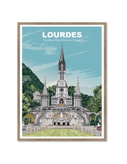 Lourdes – Poster affiche – image encadrée
