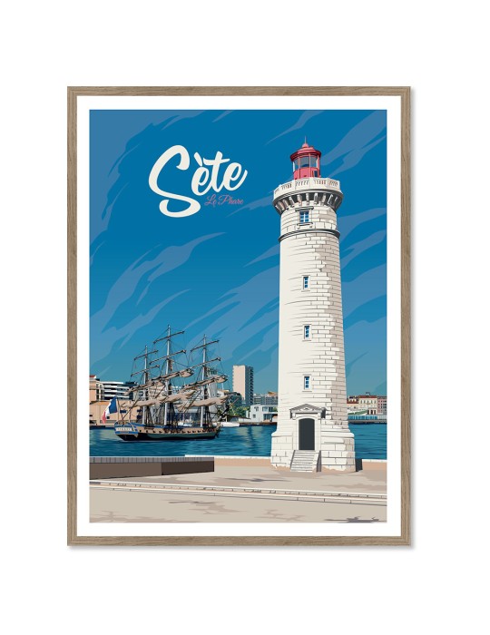 Sète "Le Phare" – Poster affiche – image encadrée