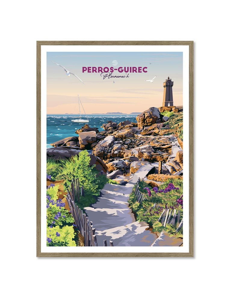 Perros Guirec Ploumanac'h – Poster affiche – image encadrée