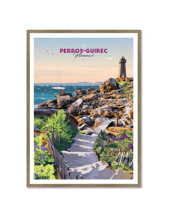 Perros Guirec Ploumanac'h – Poster affiche – image encadrée