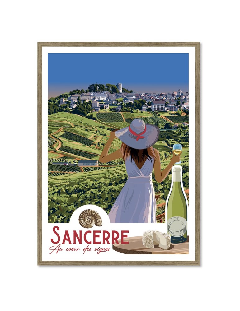 Sancerre Au Cœur des Vignes – Poster affiche – image encadrée