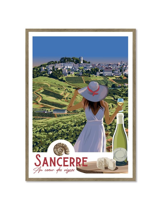 Sancerre Au Cœur des Vignes – Poster affiche – image encadrée