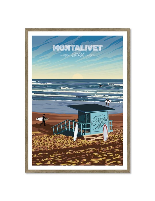 Montalivet – Poster affiche – image encadrée