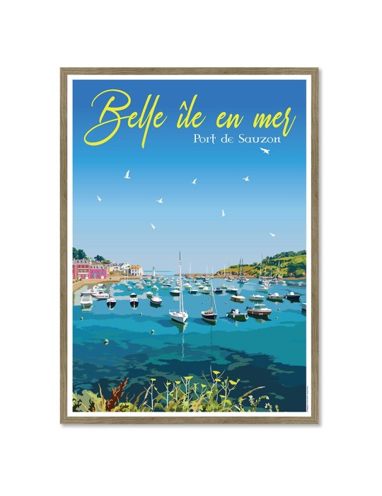 Belle-île-en-Mer – Poster affiche – image encadrée