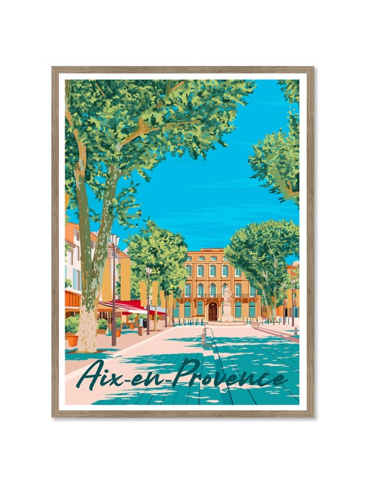 Aix-en-Provence – Poster affiche – image encadrée