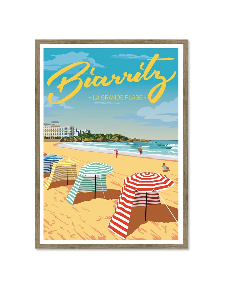 Biarritz – Poster affiche – image encadrée