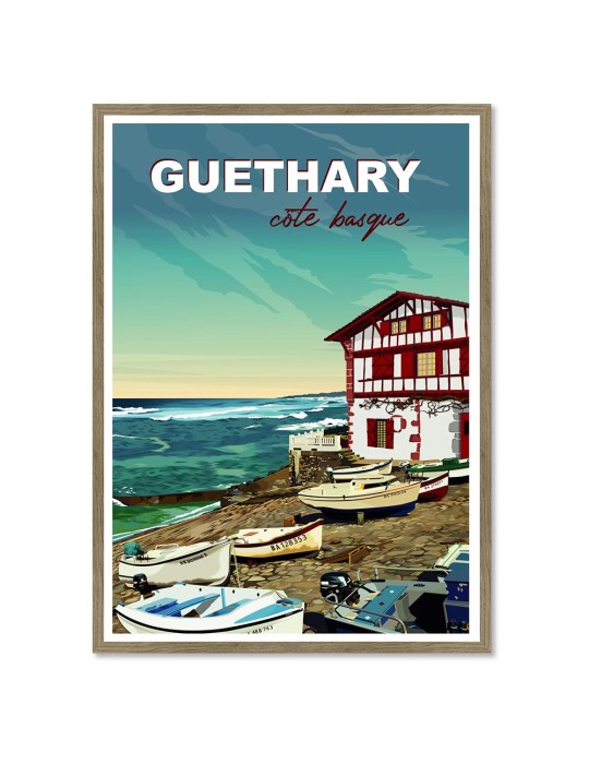 Guéthary – Poster affiche – image encadrée