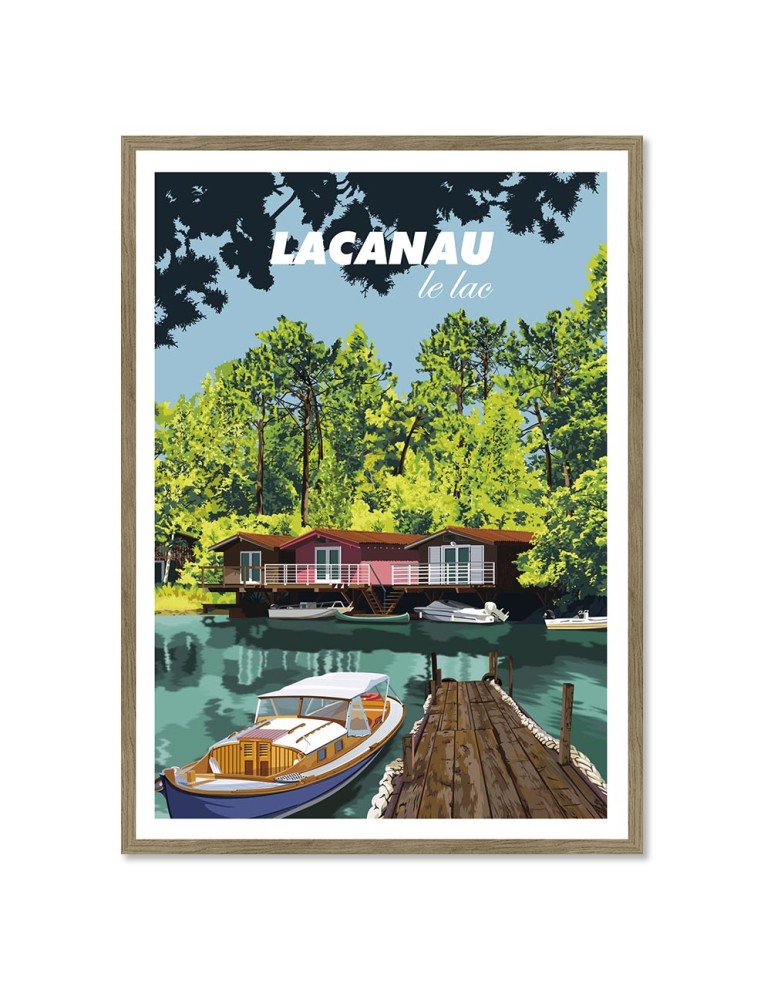 Lac de Lacanau – Poster affiche – image encadrée
