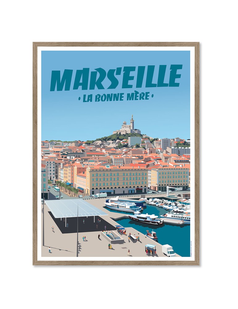Marseille – Poster affiche – image encadrée