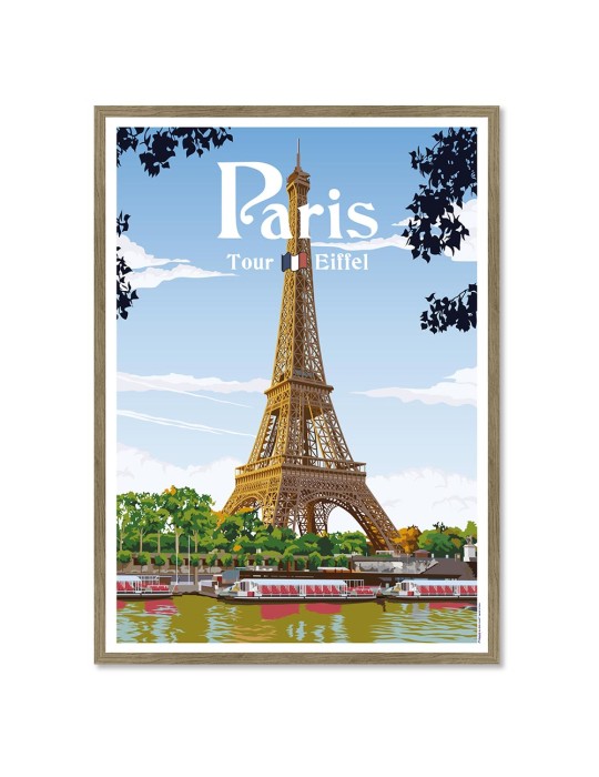 Paris Tour Eiffel – Poster affiche – image encadrée