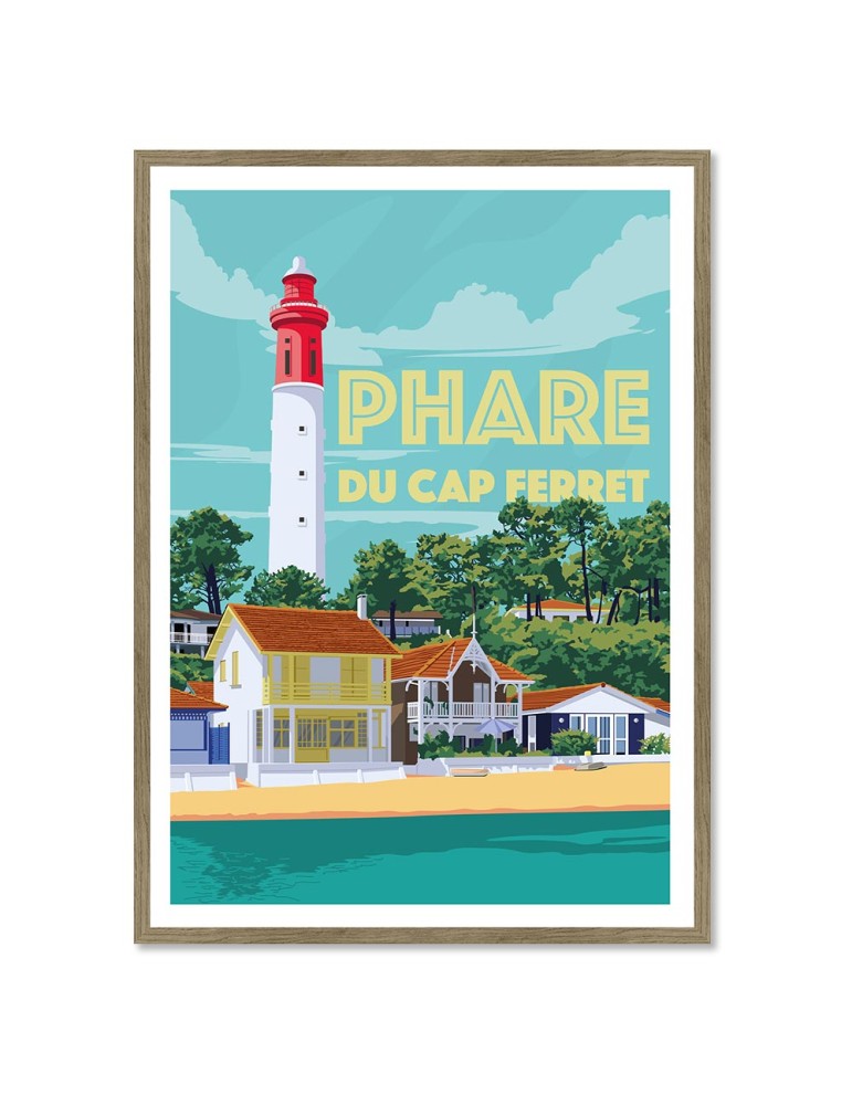 Phare de Cap Ferret – Poster affiche – image encadrée