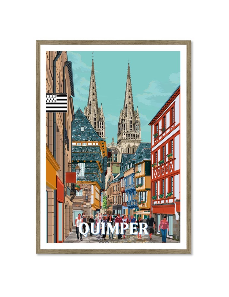 Quimper – Poster affiche – image encadrée