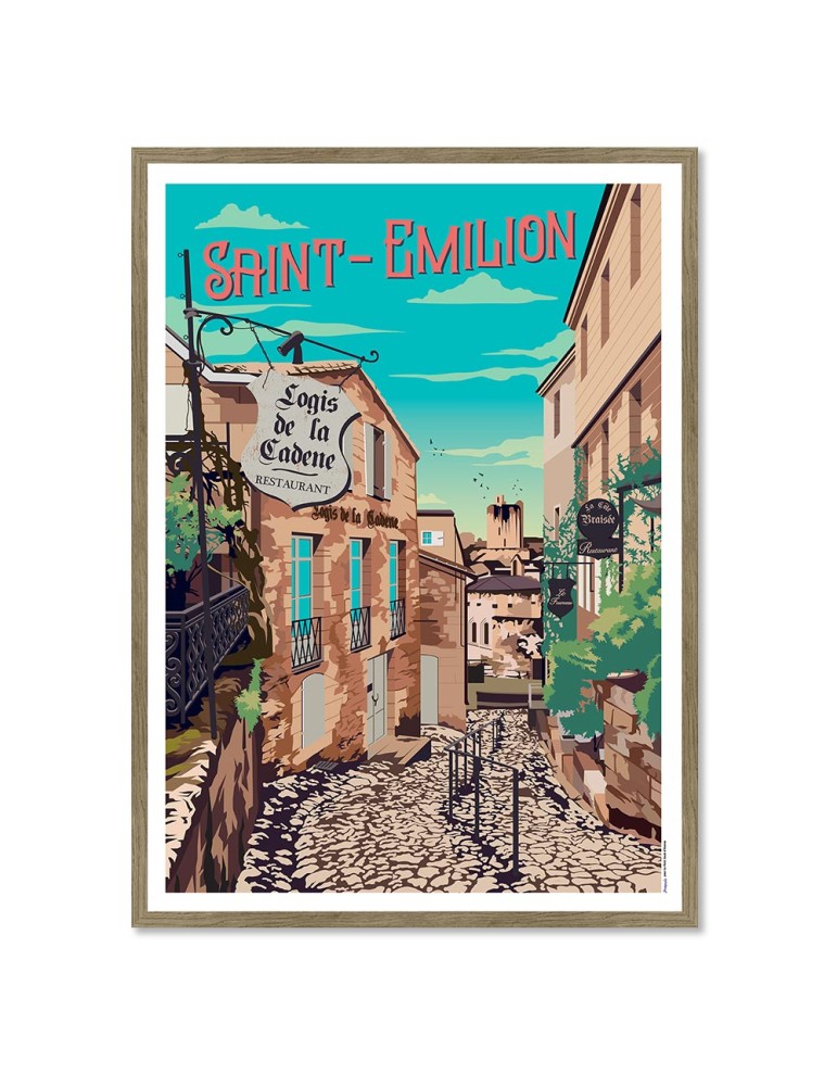 Saint-Emilion – Poster affiche – image encadrée