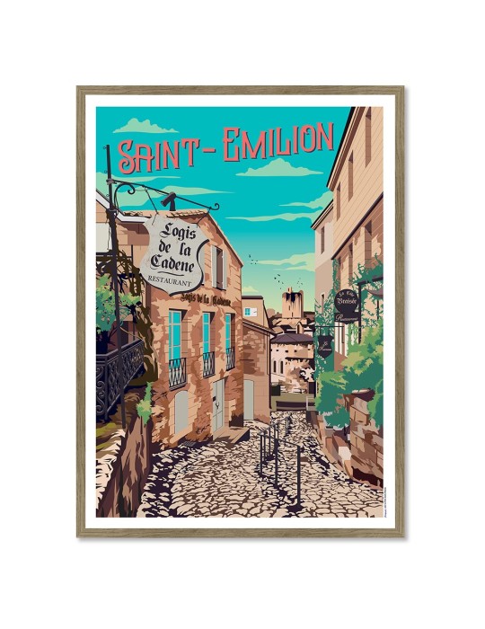 Saint-Emilion – Poster affiche – image encadrée