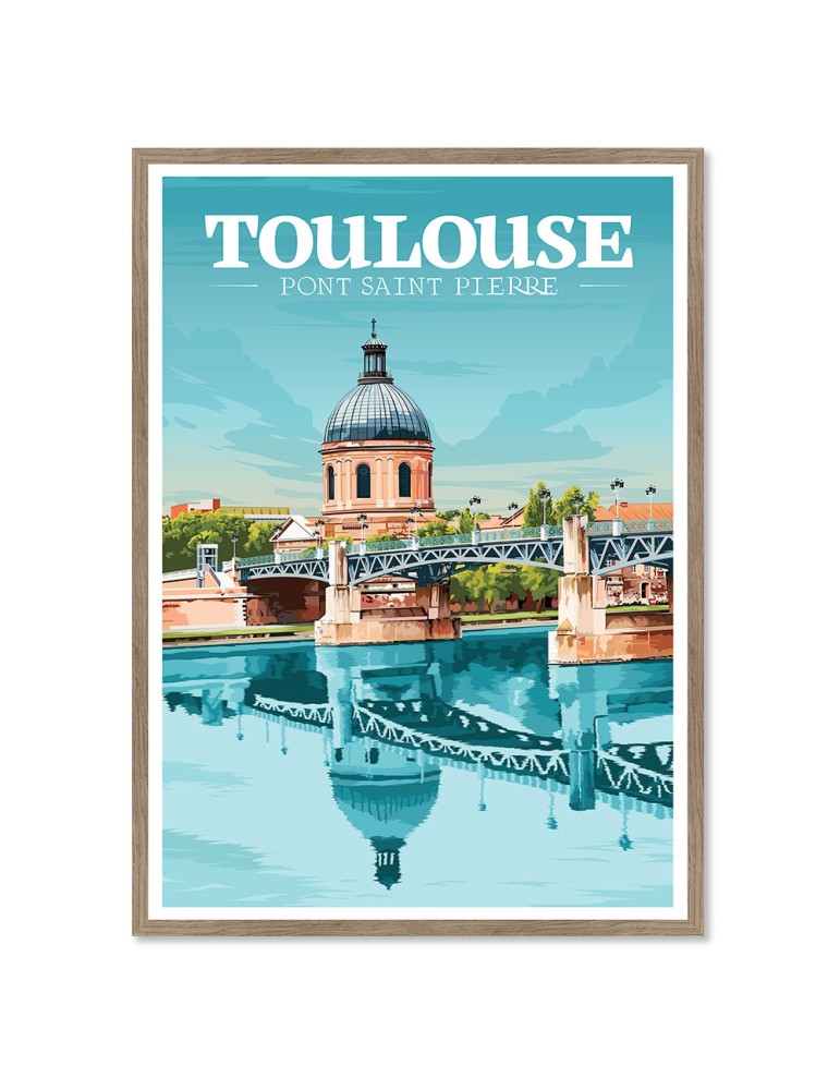 Toulouse Pt St-Pierre – Poster affiche – image encadrée