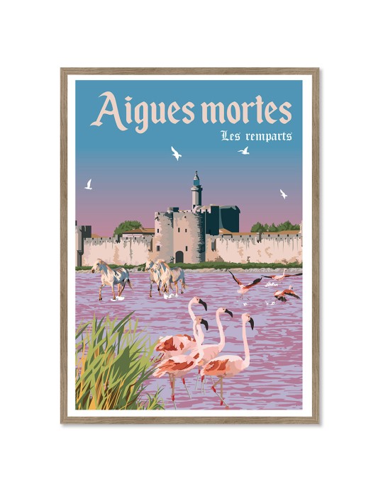 Aigues-Mortes - Poster affiche - image encadrée