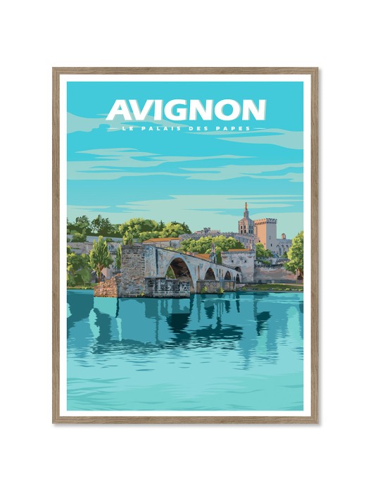 Avignon – Poster affiche – image encadrée