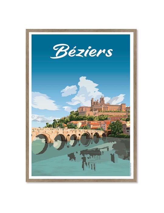 Béziers – Poster affiche – image encadrée