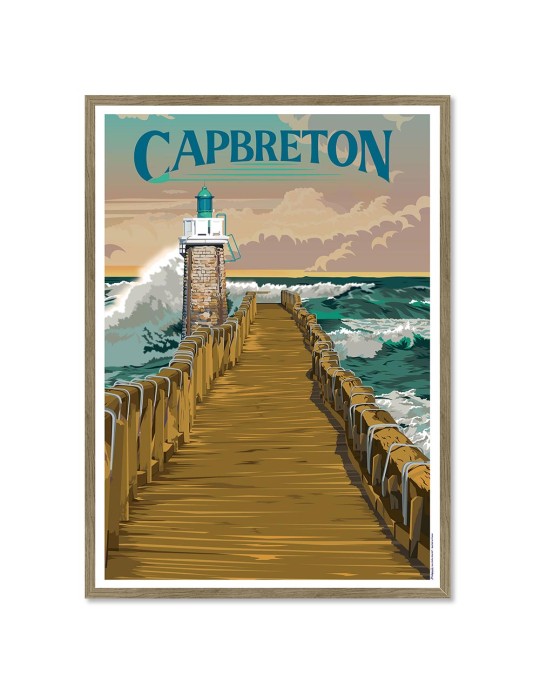 Capbreton – Poster affiche – image encadrée