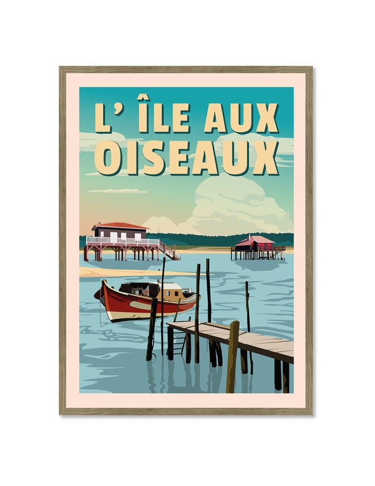 L'île-aux-Oiseaux – Poster affiche – image encadrée