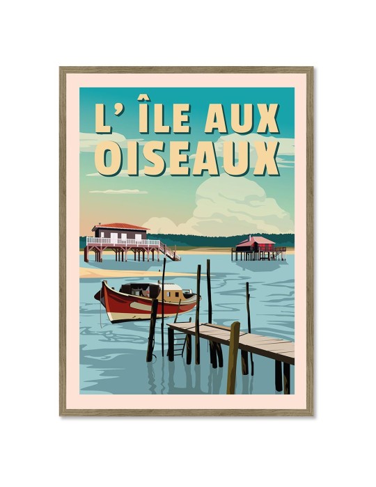 L'île-aux-Oiseaux – Poster affiche – image encadrée