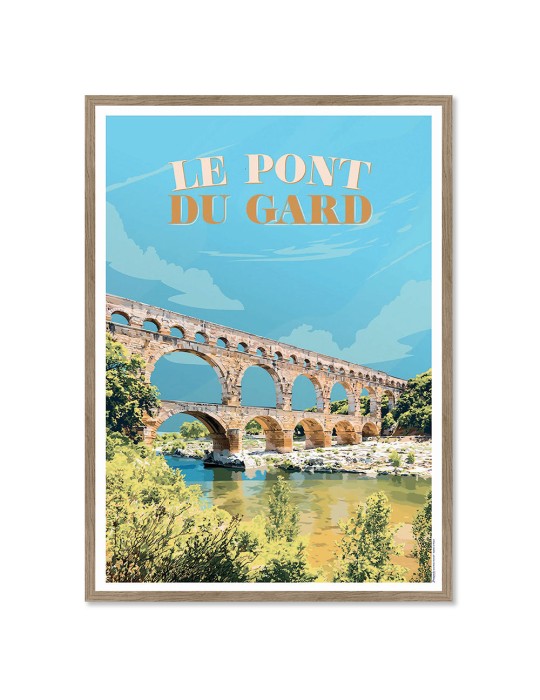 Pont du Gard – Poster affiche – image encadrée