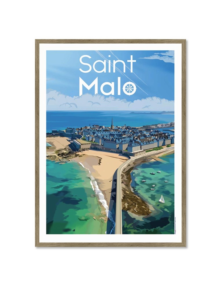 Saint-Malo – Poster affiche – image encadrée