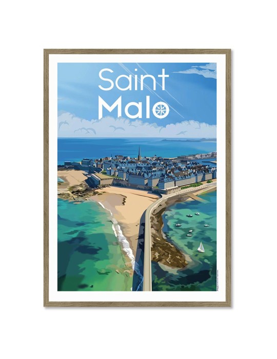 Saint-Malo – Poster affiche – image encadrée