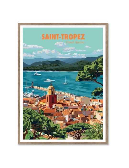 Saint-Tropez – Poster affiche – image encadrée