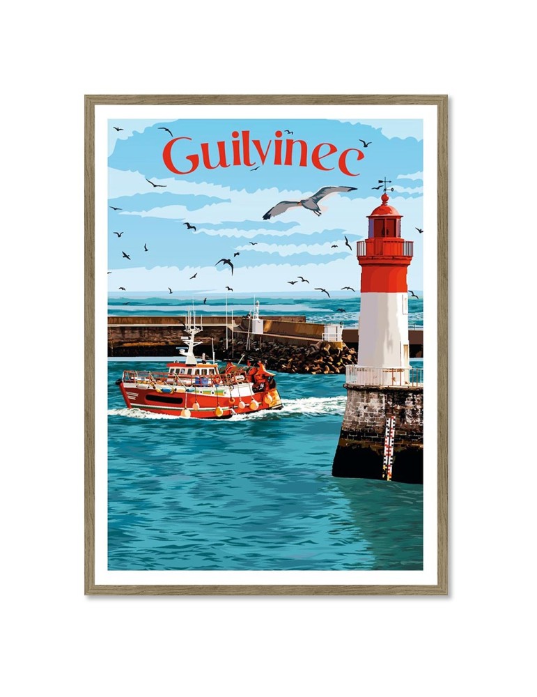 Le Guilvinec – Poster affiche – image encadrée