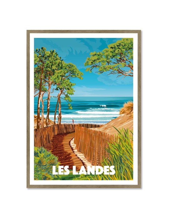 Les Landes – Poster affiche – image encadrée