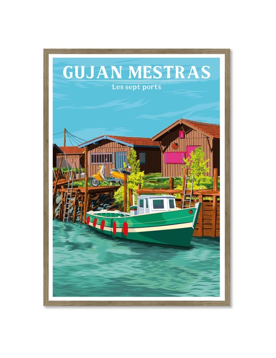 Gujan Mestras – Poster affiche – image encadrée