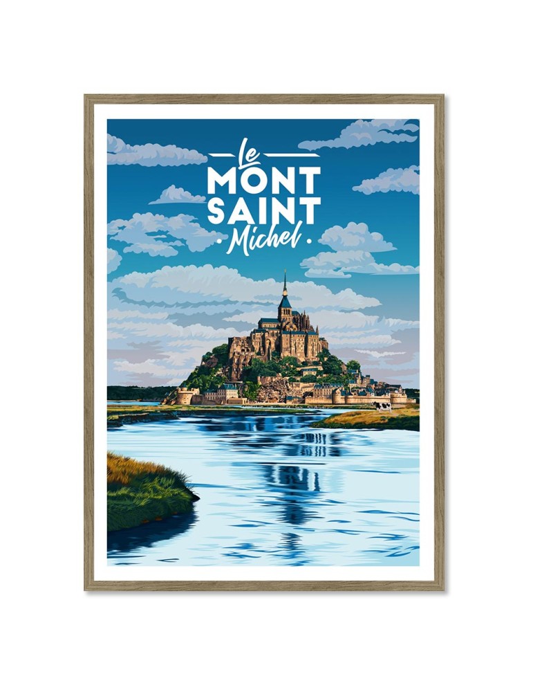 Le Mont-Saint-Michel – Poster affiche – image encadrée