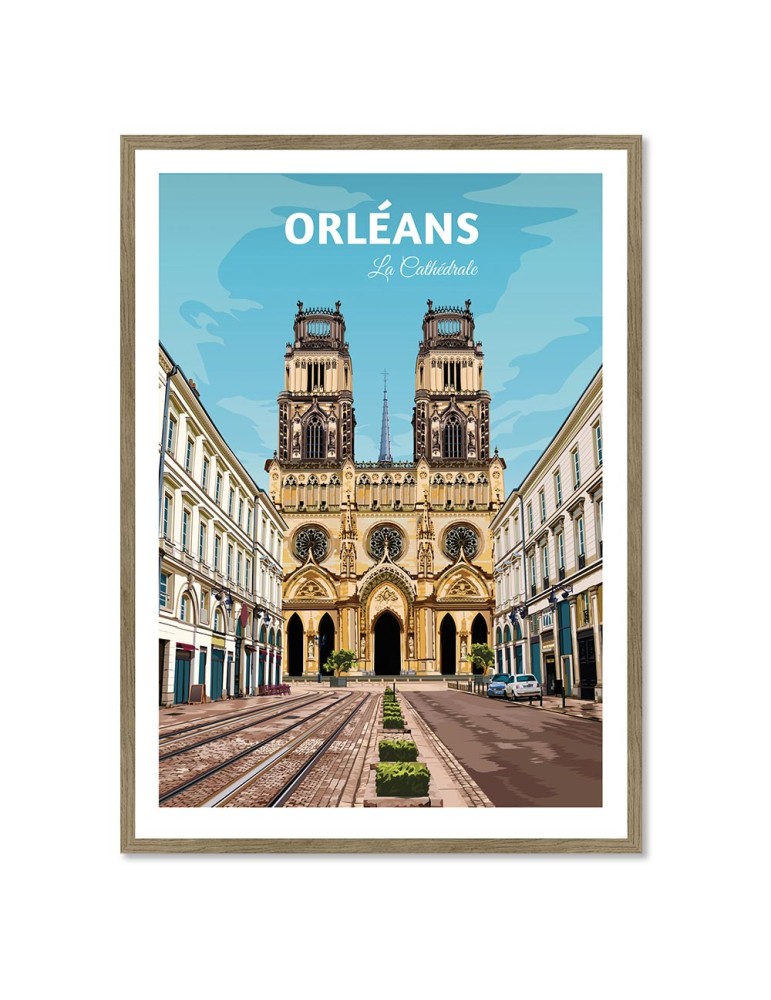 Orléans – Poster affiche – image encadrée