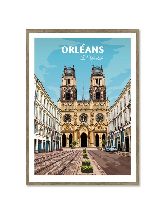 Orléans – Poster affiche – image encadrée